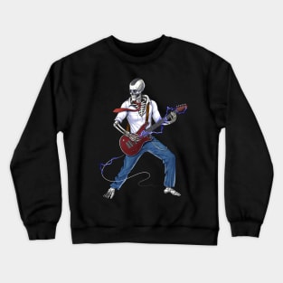 Skeleton Metal Music Guitarist Crewneck Sweatshirt